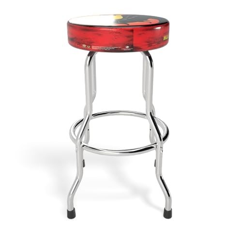 Arcade1Up Mortal Kombat II Adjustable Gaming Stool Chrome Steel Frame