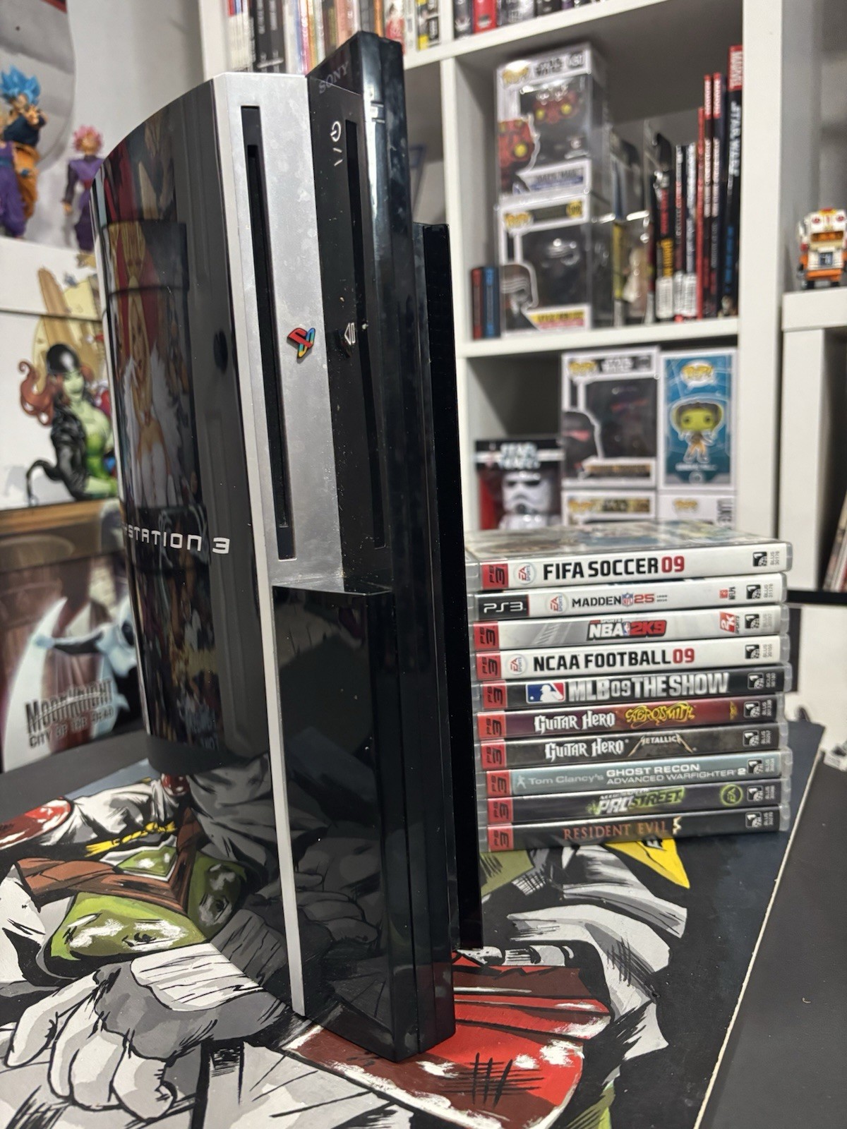 Sony PlayStation 3 W/ 2 Remotes And 10 Games Bundle