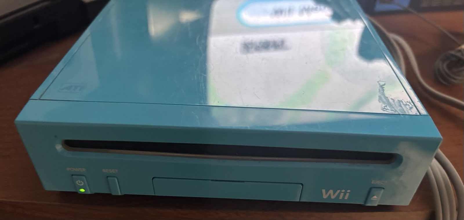 Nintendo Wii Blue RVL-101 Console Game System Working See Description Controller