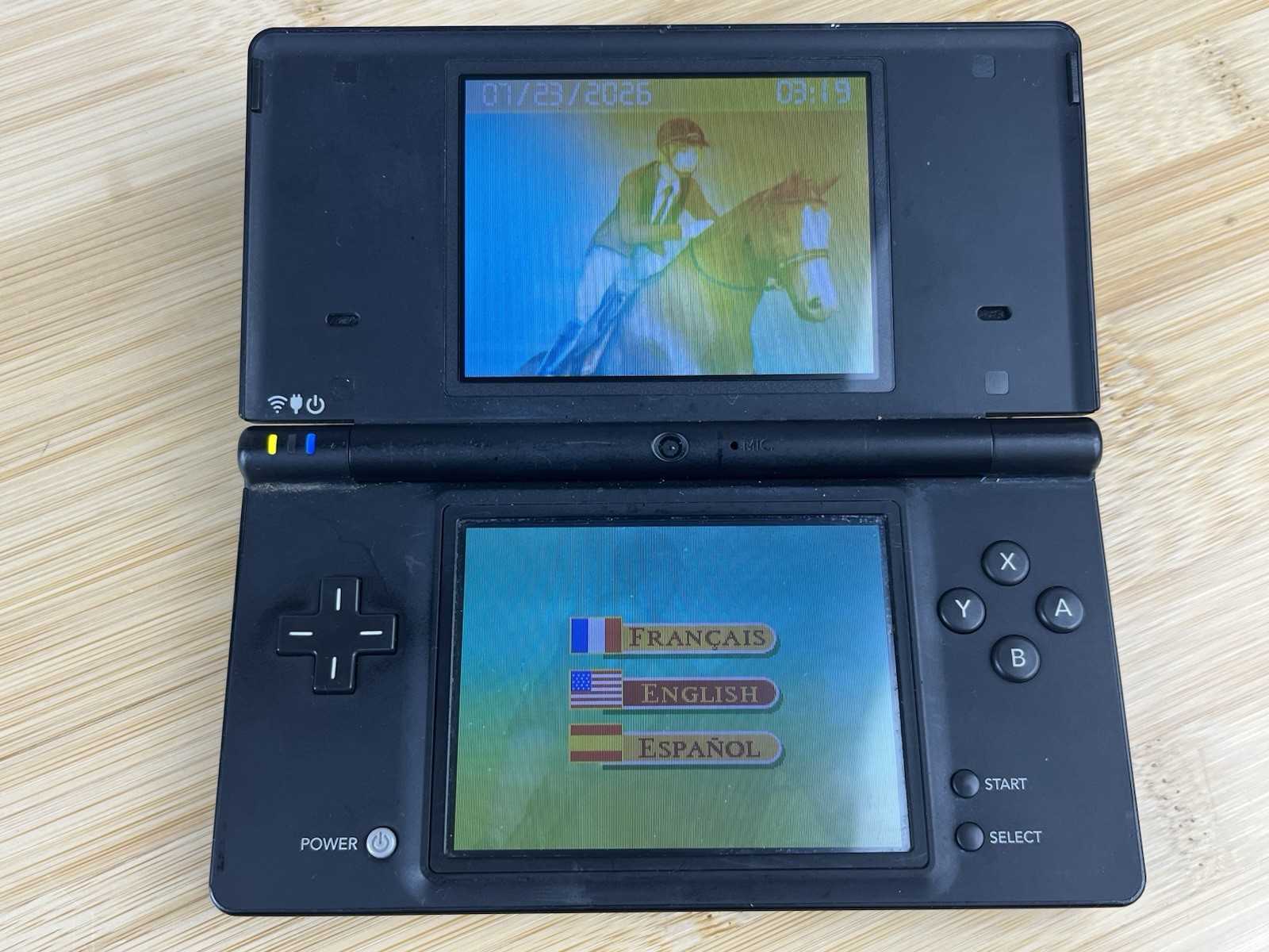 Nintendo DSi Black Nintendo DS TWL-001 USA 2008 W/ Charger 2 Games No Stylus