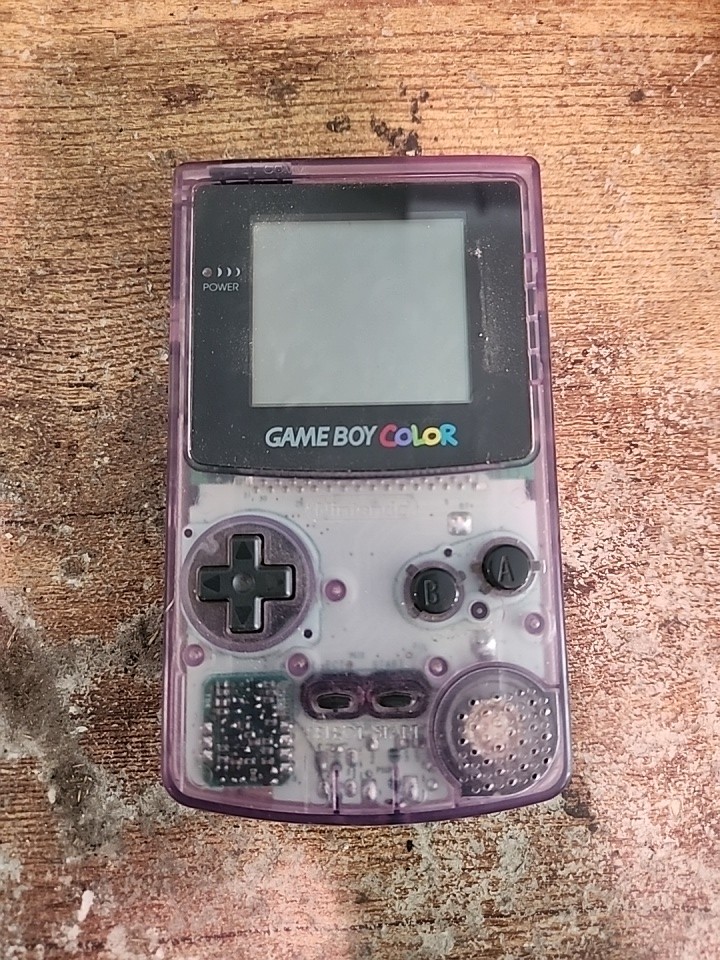 TESTED, WORKING, Nintendo CGB-S-SA Game Boy Console – Clear Skeleton Purple
