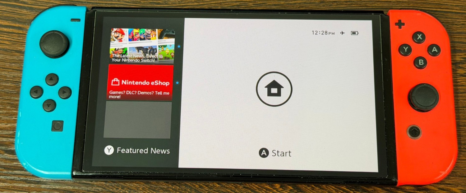 Nintendo Switch OLED Model Handheld Console – 64GB – Neon Red Blue – Good Used