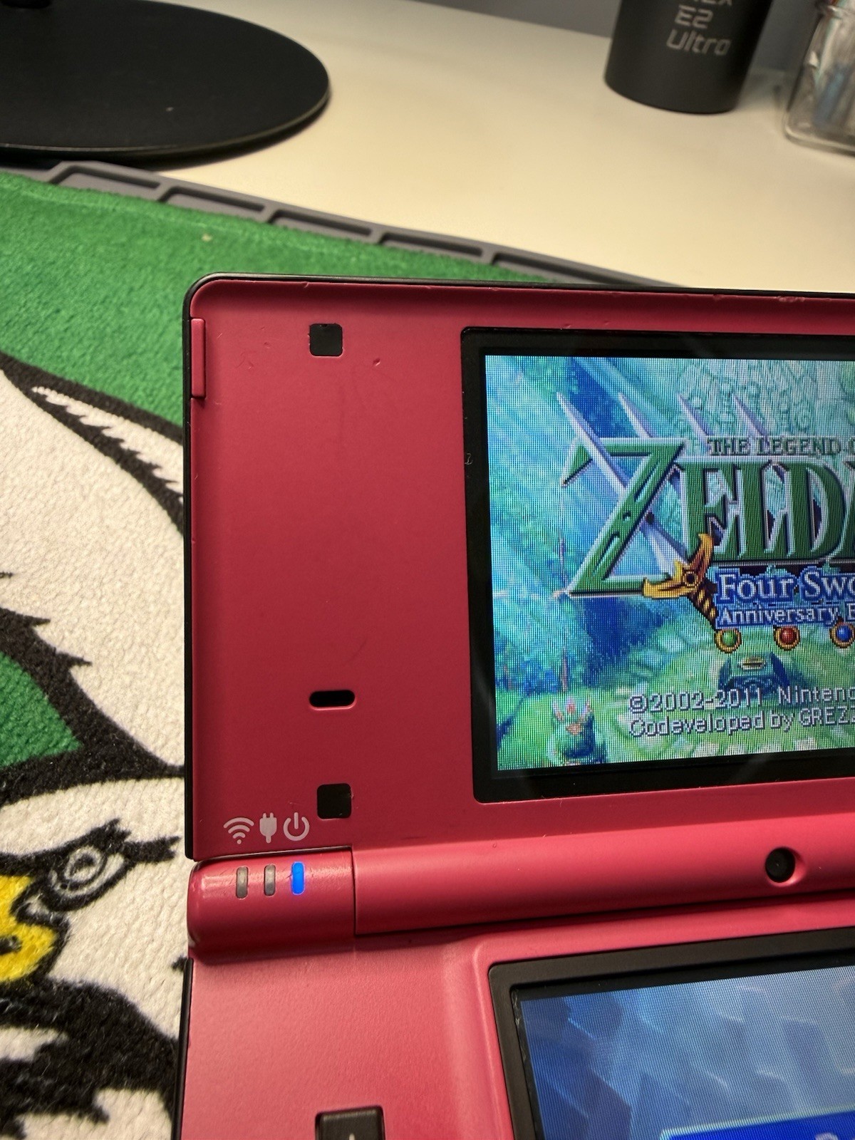 Nintendo DSi – Custom Pink & Black Shell | Tested & Working | All Original Parts