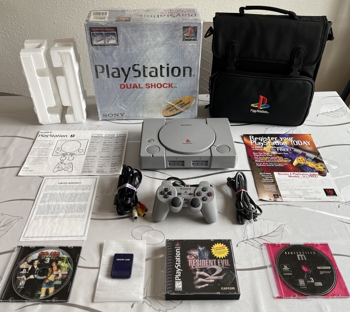 Sony PlayStation 1 Console (NTSC) Resident Evil II Bundle (please read)