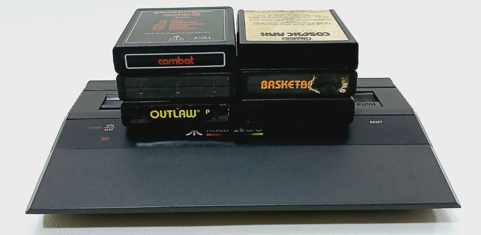 Atari Junior Jr 2600 Vader Black Strip Console with 6 Games. Read Description