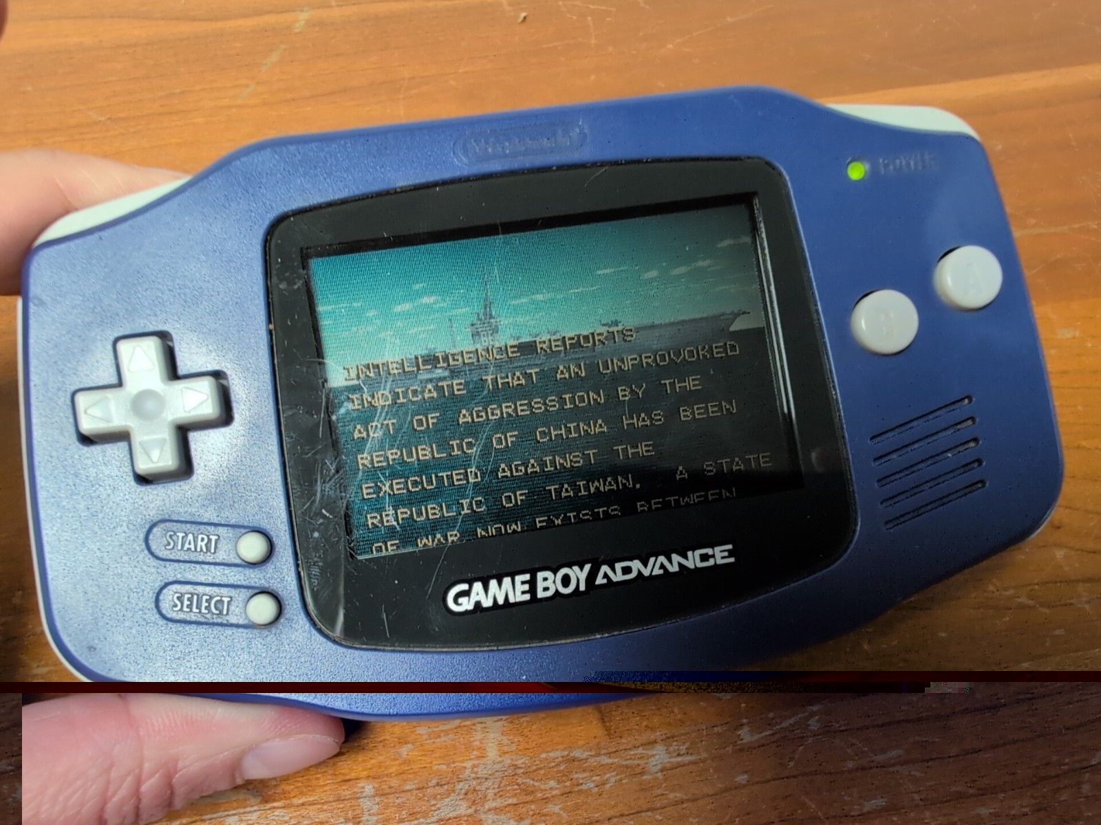 Nintendo Game Boy Advance Handheld System GBA Indigo Tested F-14 Cartridge Game