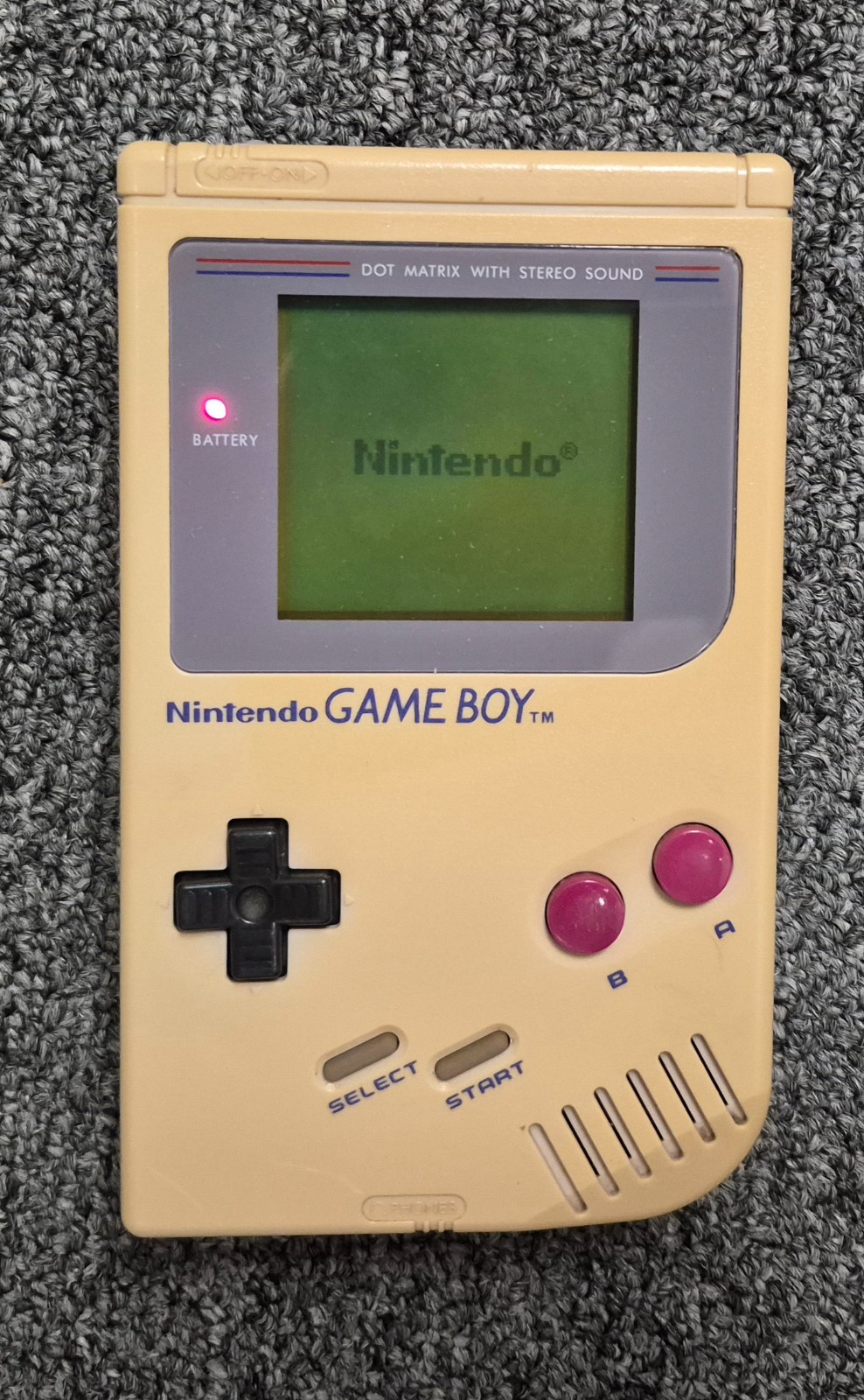 Nintendo Game Boy Launch Edition Handheld System Original GB Gray Tested!