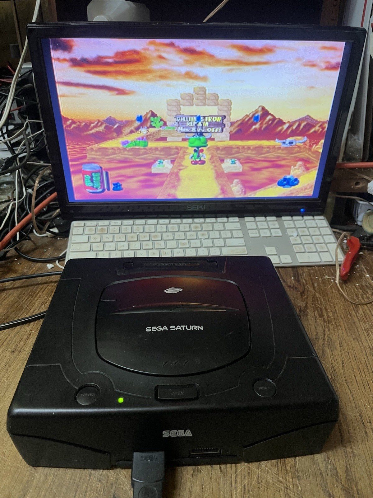 sega saturn mk-80000a lot games Controllers Original box Manual & Papers Working