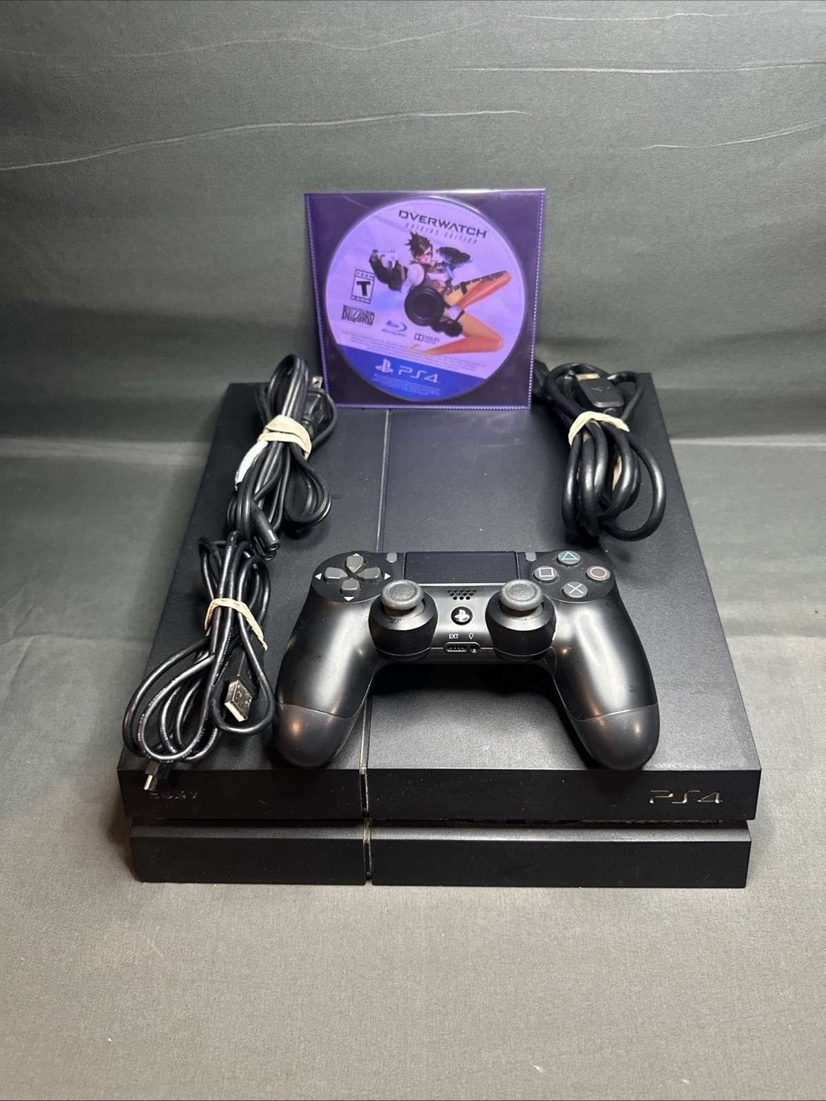 Sony PS4 500GB CUH-1215A Includes Cords 1 Controller & Game Over Watch- Tested