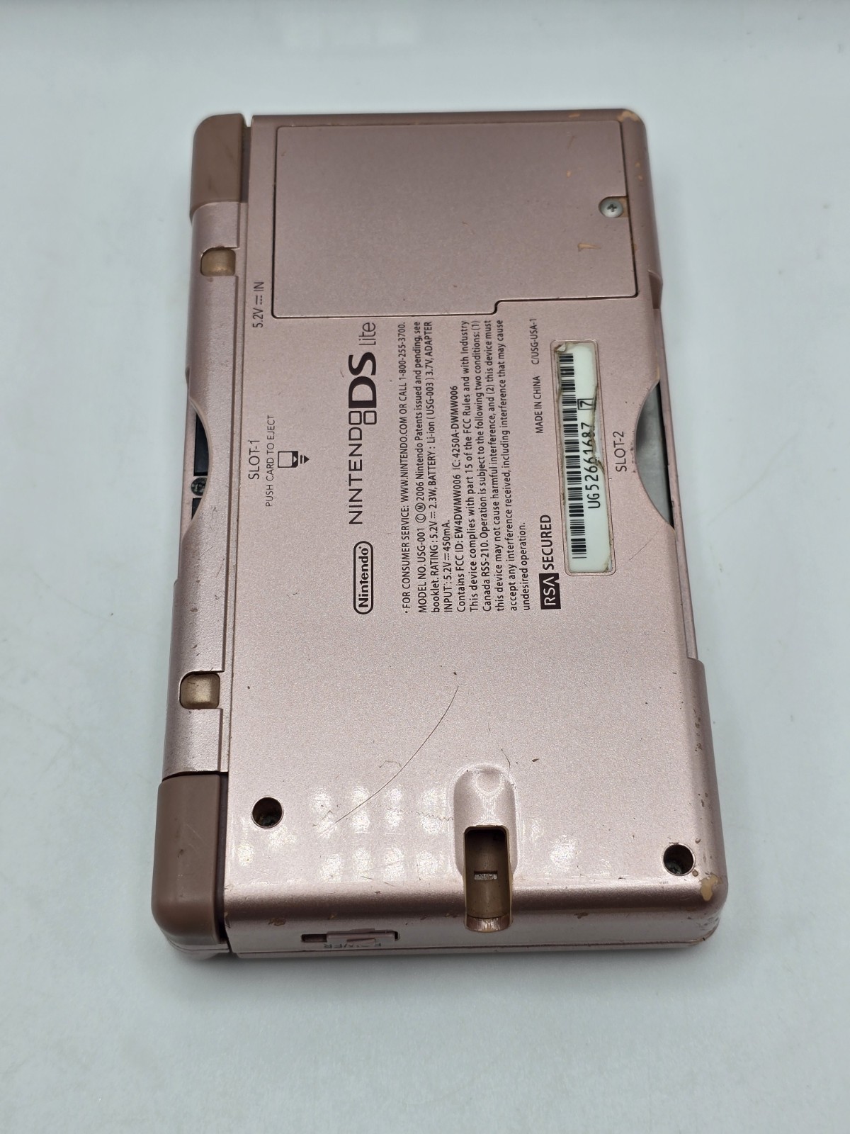 Nintendo DS Lite USG-001 Console Metallic Rose Console w/Charger – TESTED