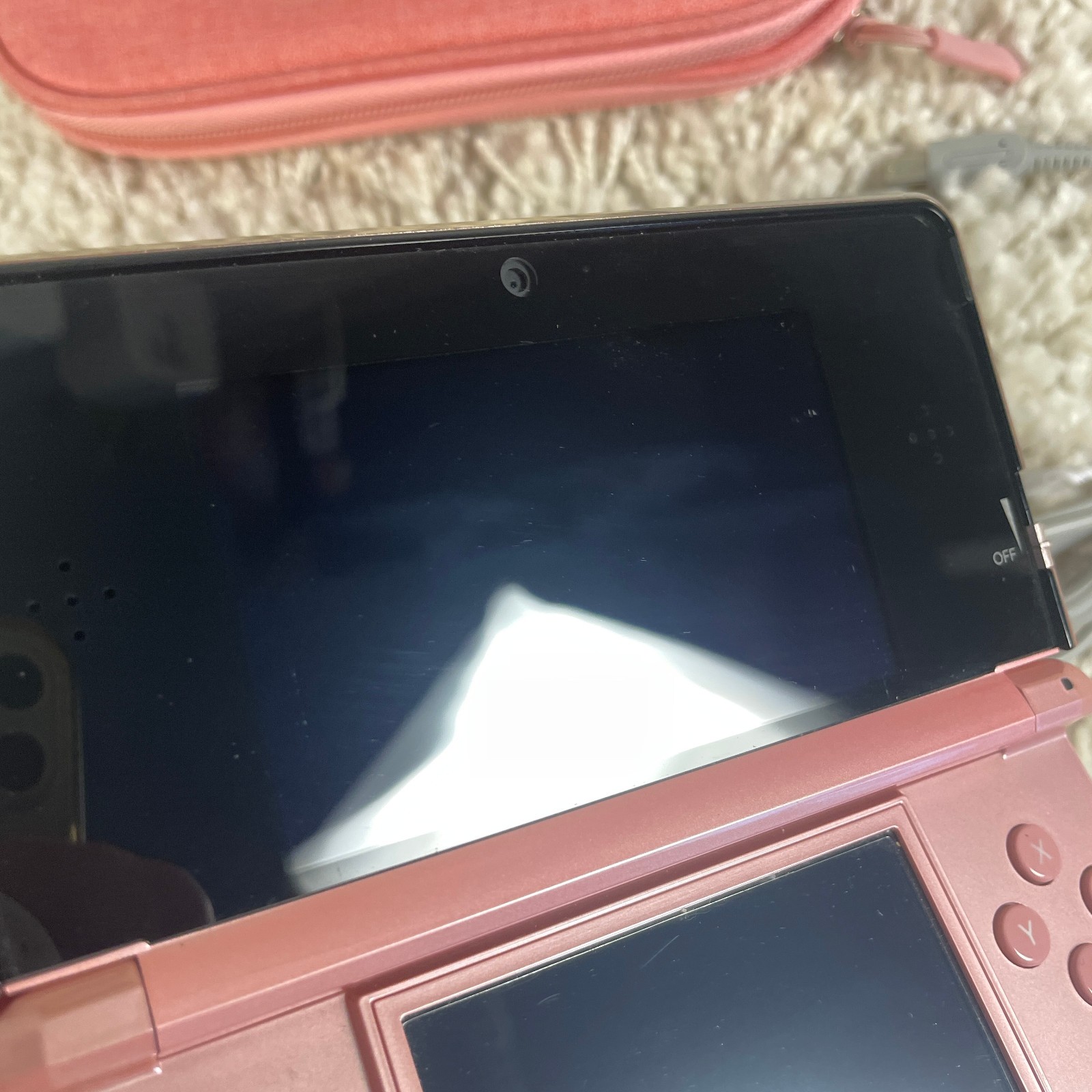 Nintendo 3DS Pearl Pink Handheld Handheld Console System CTR-001 Tested