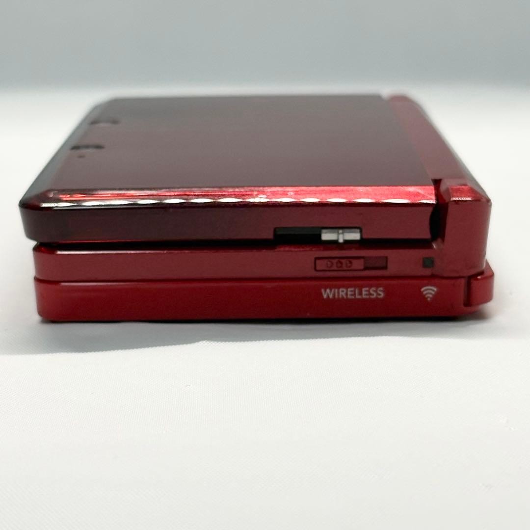 Nintendo 3DS Flare Red with compatible charger and SD card, confiRMed working.