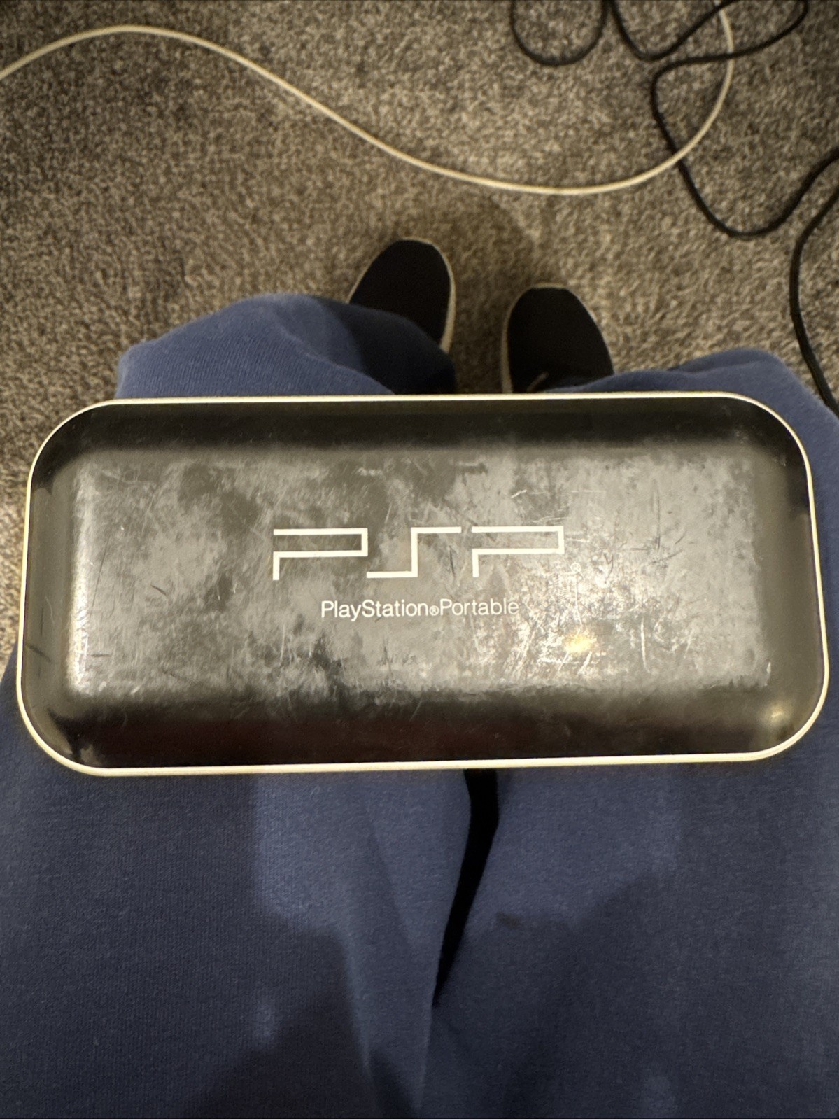 Used Silver PSP 3001 & Case **NO BATTERY & BATTERY COVER** **READ DESCRIPTION**