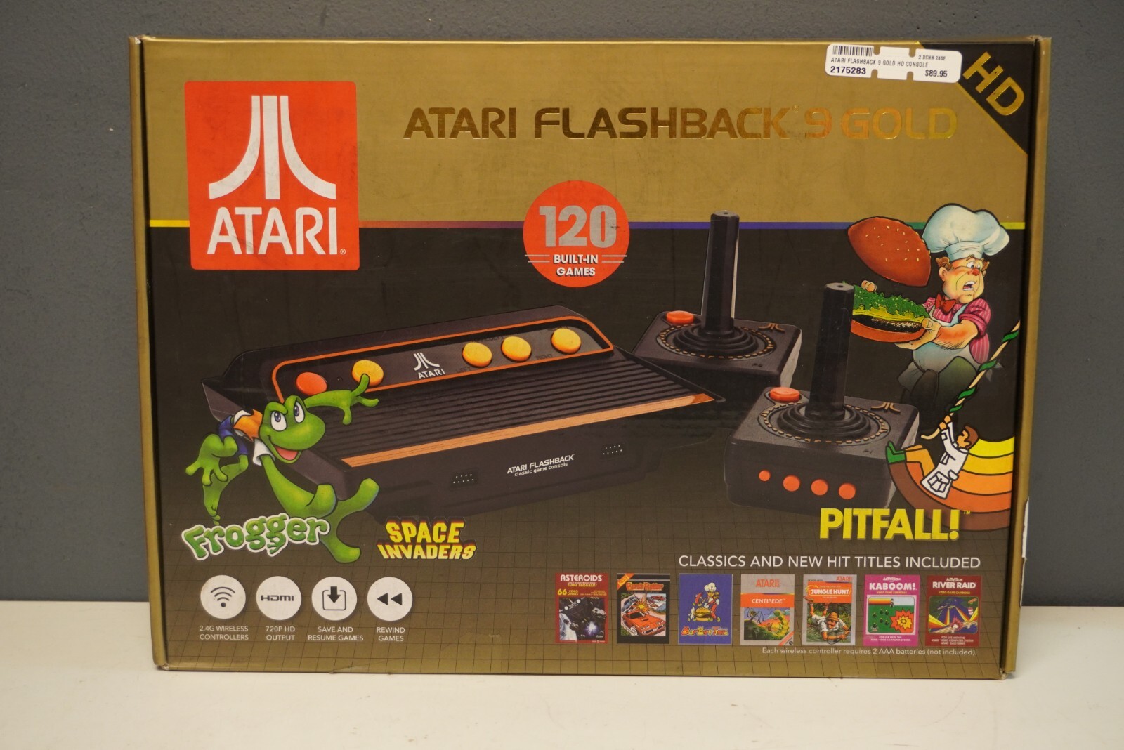 Atari Flashback 9 Gold HD Console w/ 120 Built in games – 2 Joystick Controllers