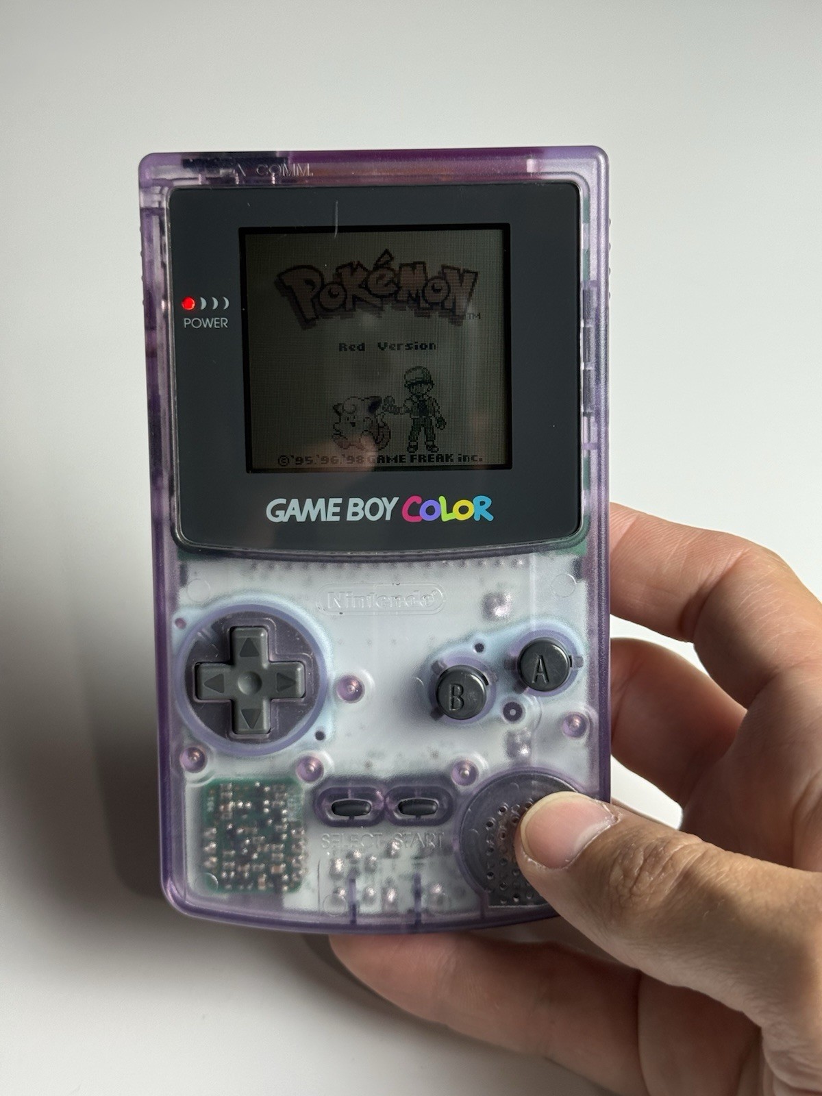 Nintendo Game Boy Color – Atomic Purple No Battery Cover Tested And Working