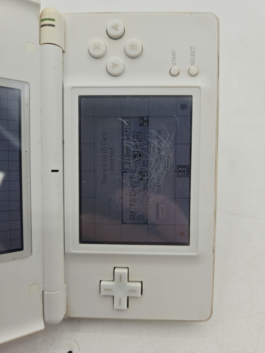 Nintendo DS Lite Polar White Handheld System Bundle Charger Game Stylus Clean!!!