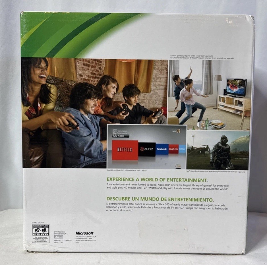 Microsoft Xbox 360 Slim 250GB Holiday Console Bundle – Complete With Box