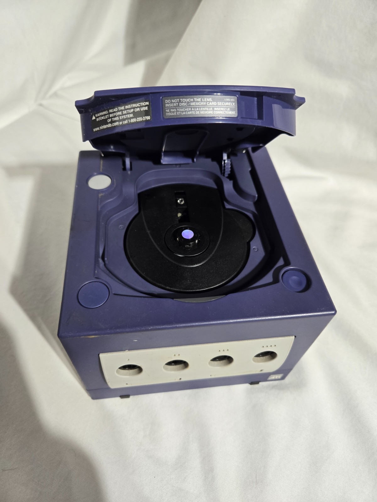 Nintendo GameCube Console Indigo Purple Bundle DOL-001 & Controller-Power Tested