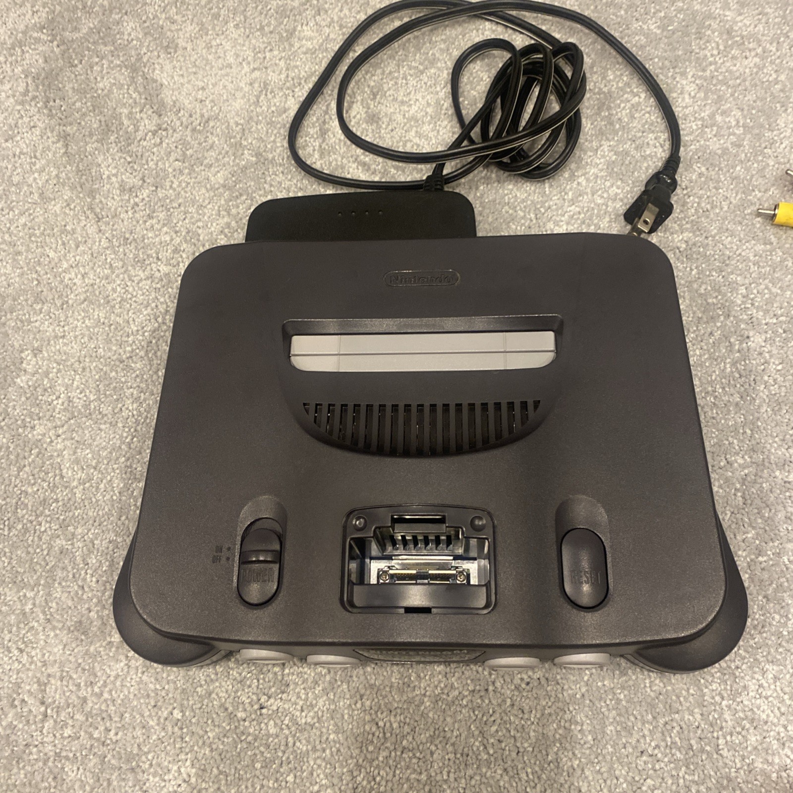 Nintendo 64 System Console W/Expansion Pak – Charcoal Gray – Cleaned/Tested