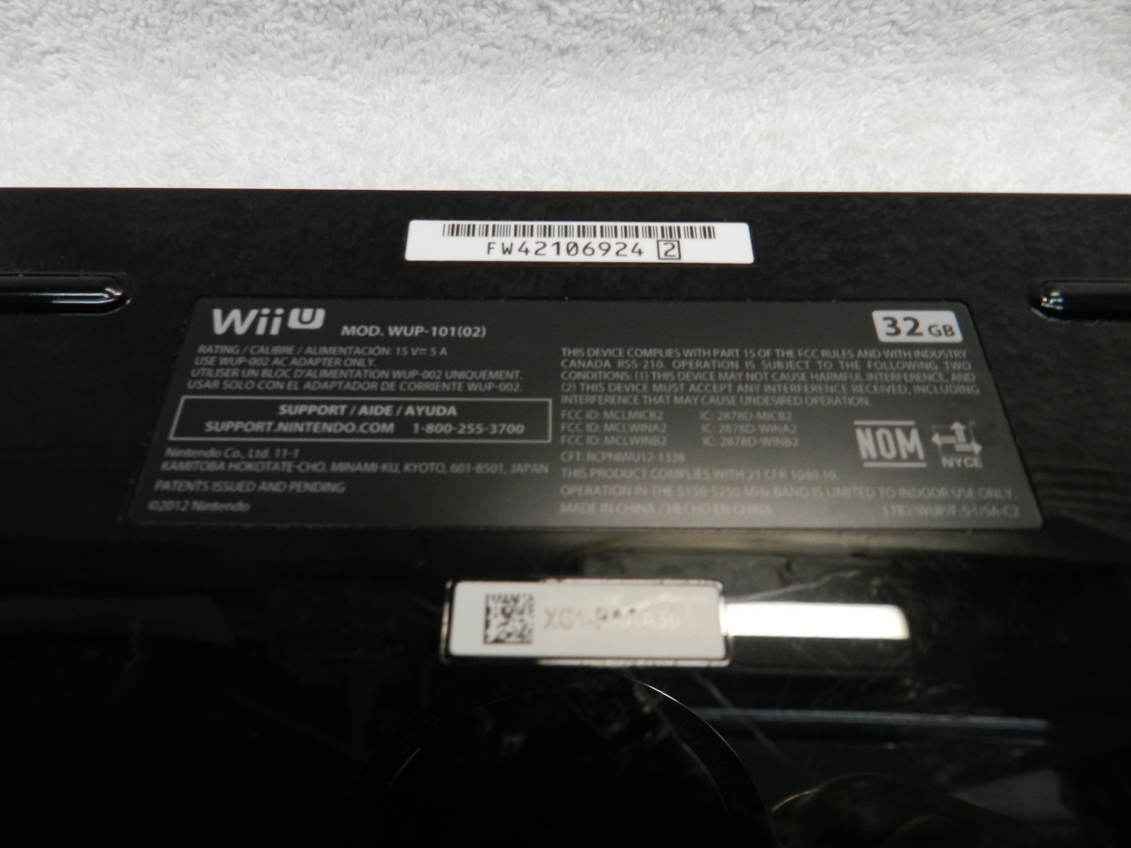 Nintendo Wii U WUP-101(02) 32GB Black Tested & Works!