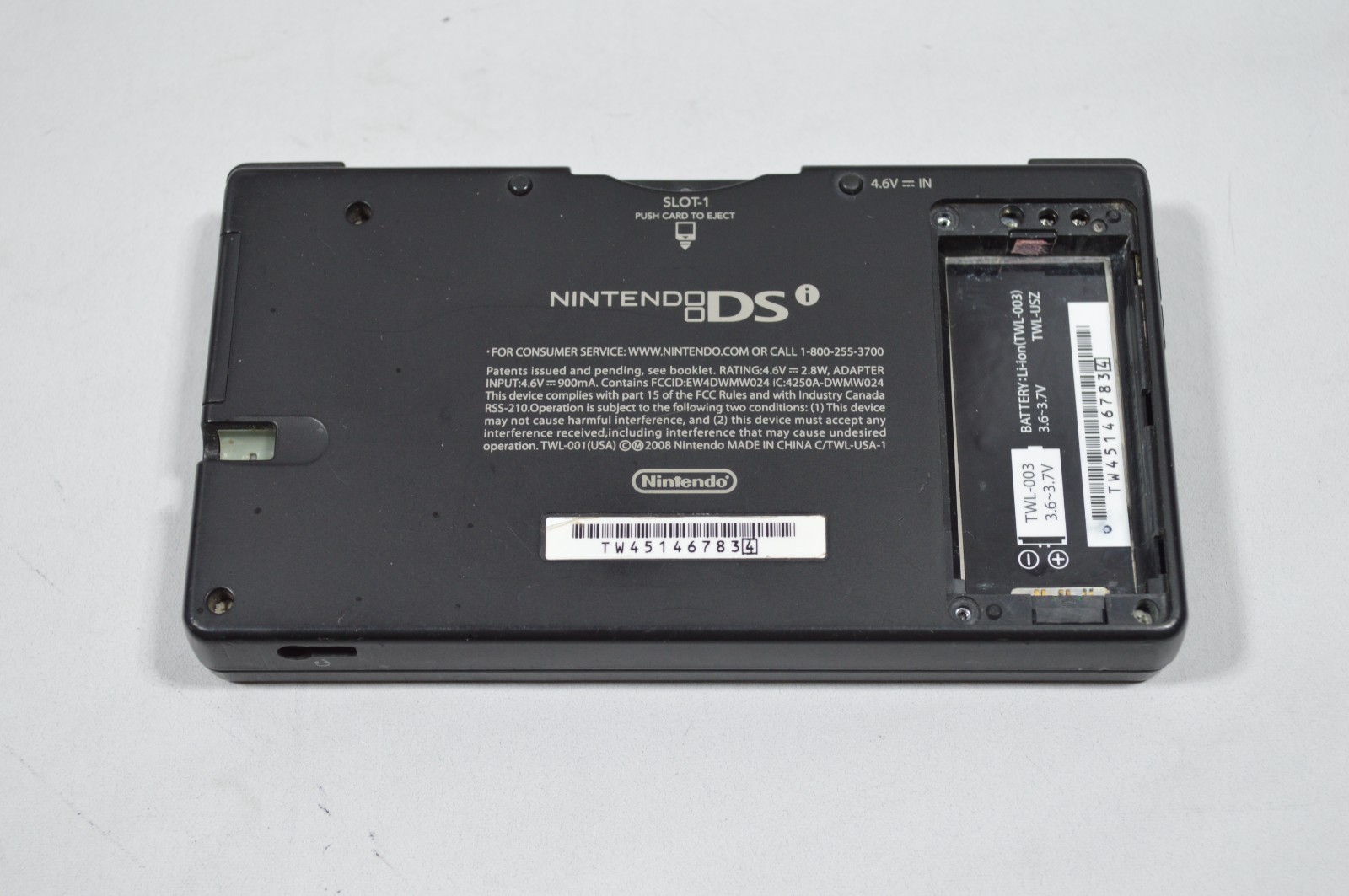 ***WATER DAMAGED*** Nintendo DSi TWL-001, Black *PARTS/REPAIR-SOLD AS IS*