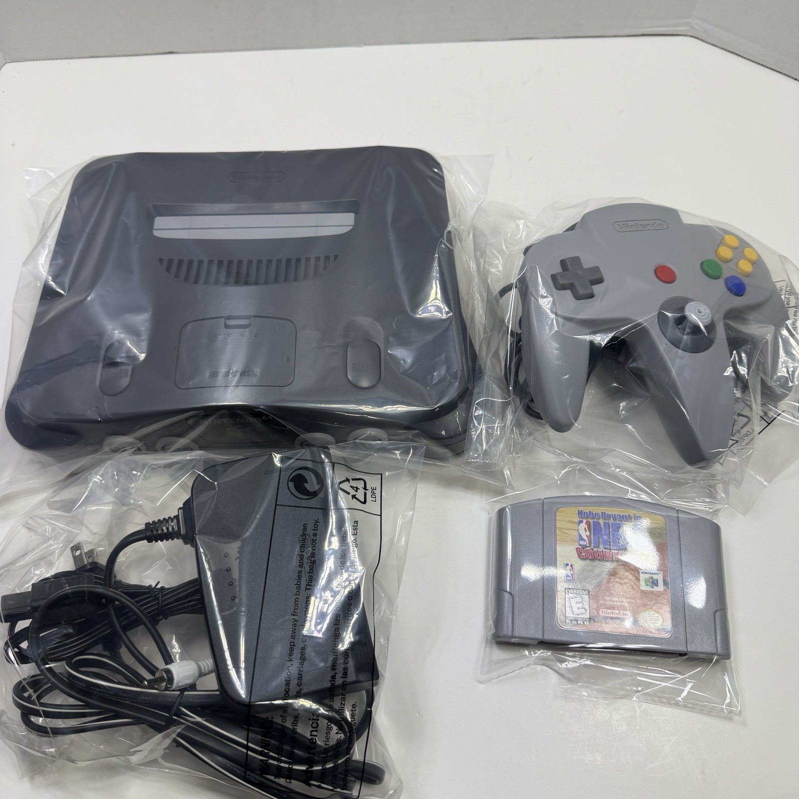 Nintendo 64 NUS-001 Black Console w/Controller, Game & Cables, Tested/Cleaned