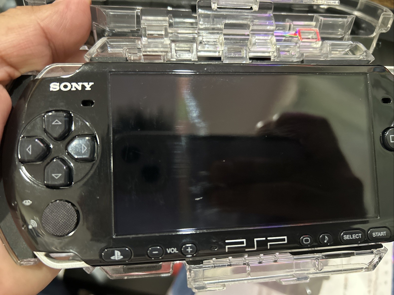 Sony PlayStation Portable PSP 3001 Black Handheld Game Console read before