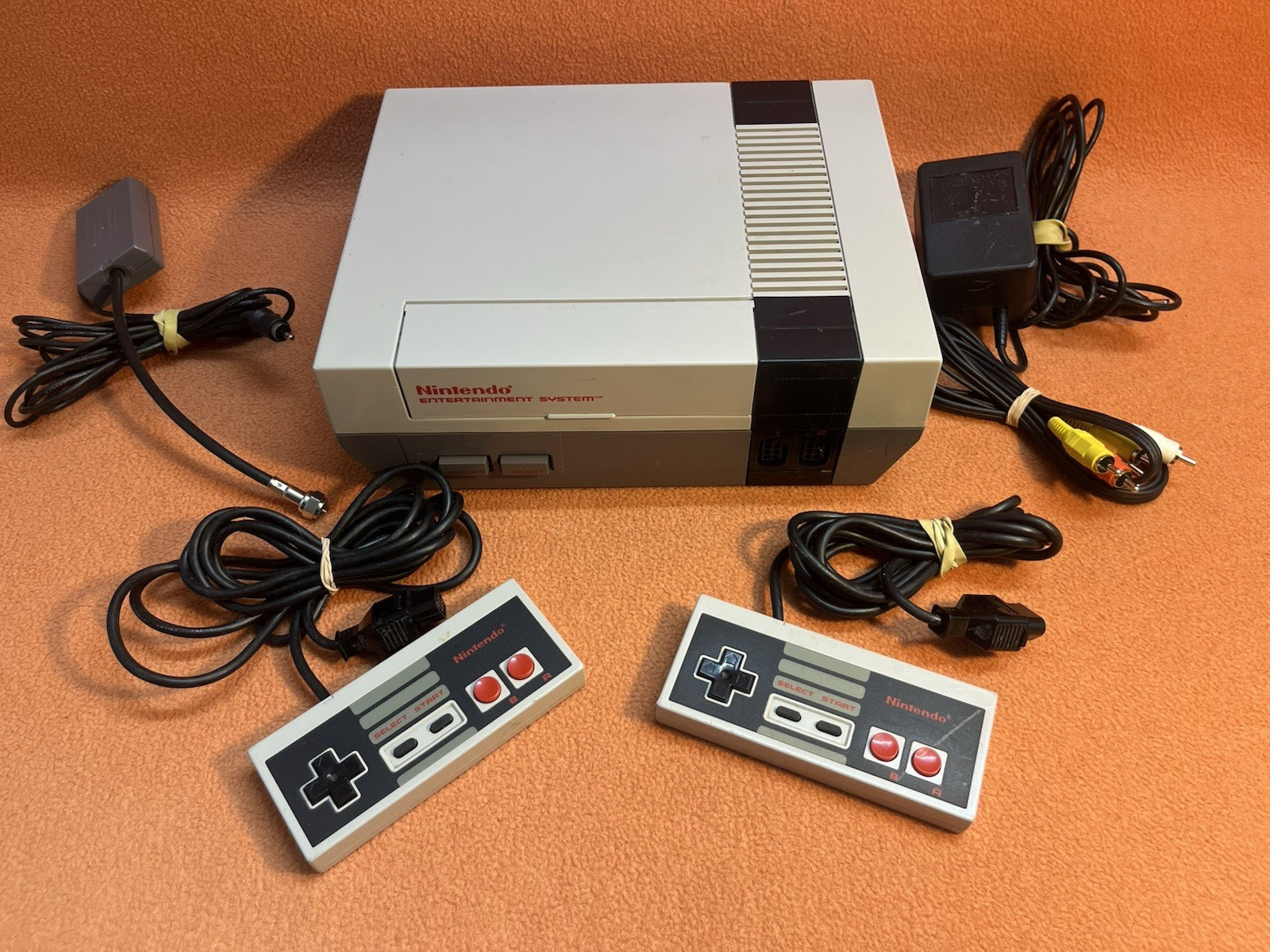Nintendo NES Original System Console OEM Controller Bundle Official Lot Tested!