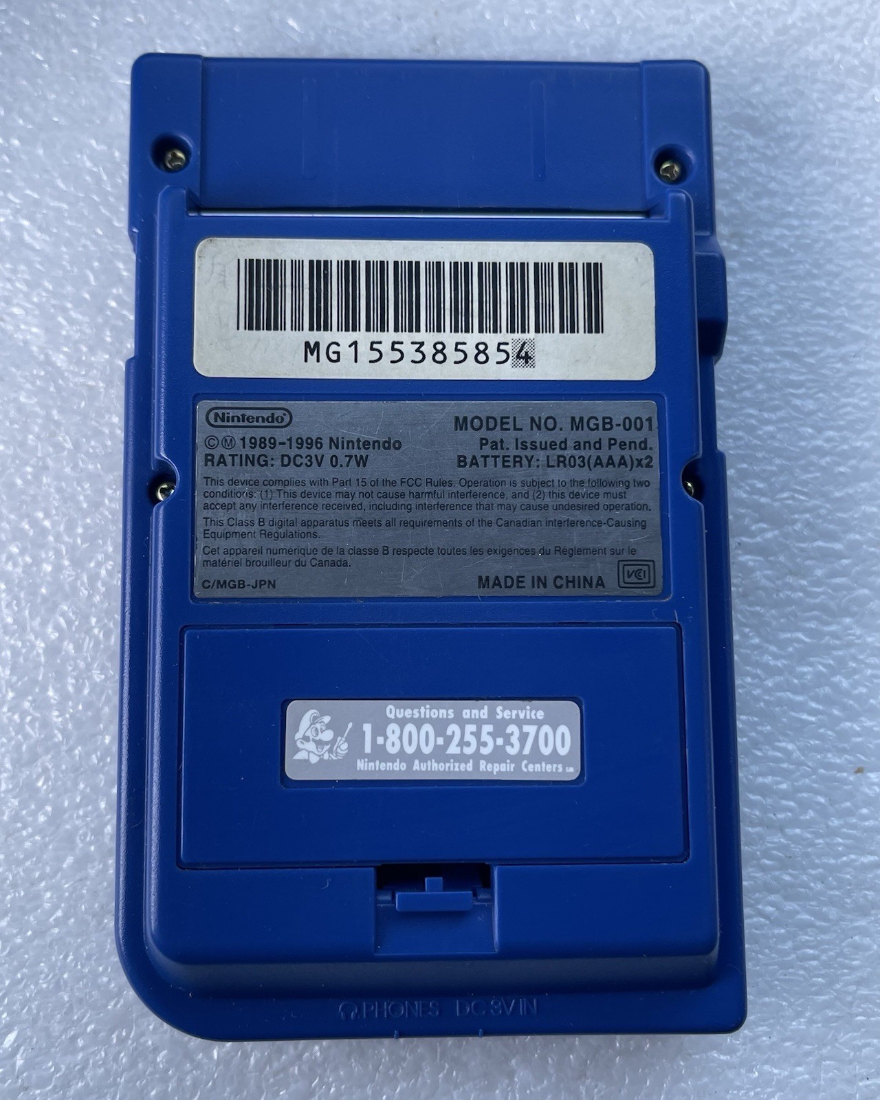 Nintendo Game Boy Pocket Blue Handheld Console MGB-001 Tetris & accessories