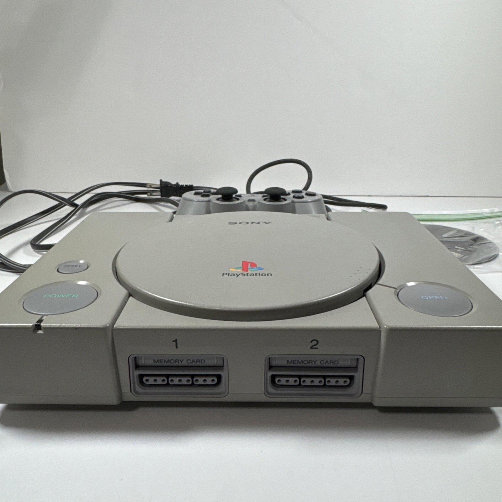 Playstation 1 Console w/ Controller, Memory Card, and Bonus Game! (NO AV CABLE)