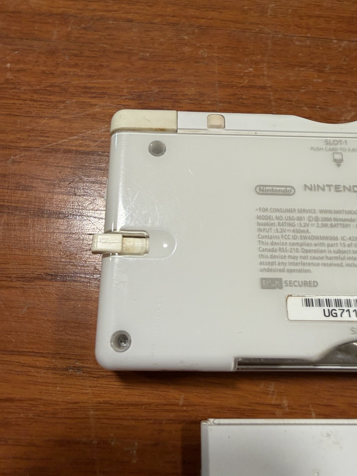 Nintendo DS Lite Handheld Console – Polar White – Parts Only