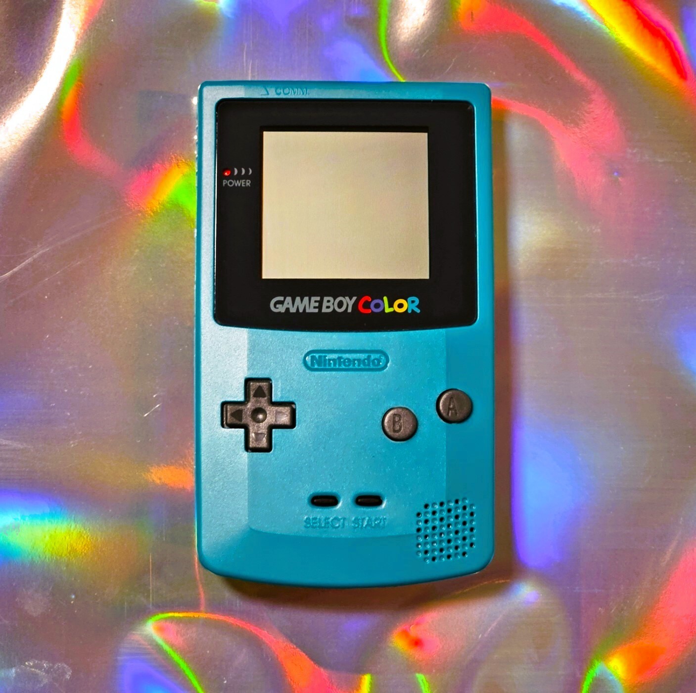 Nintendo Game Boy Color Teal Blue Green 👾 CGB-001 GBC RESTORED NEW BODY