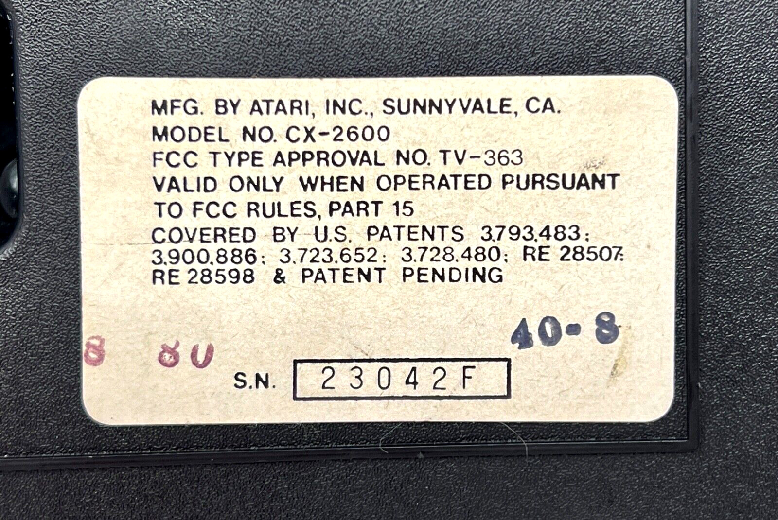 Holy Grail HEAVY SIXER 6er, LOW SERIAL! Near MINT & COMPLETE in Box ATARI CX2600