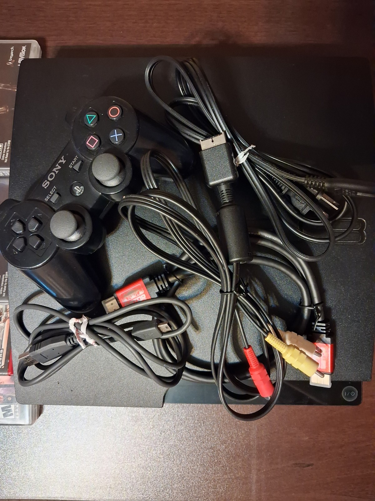 Playstation 3 Slim Console Bundle Games & Cords. Deep Cleaned, Tested & Working.