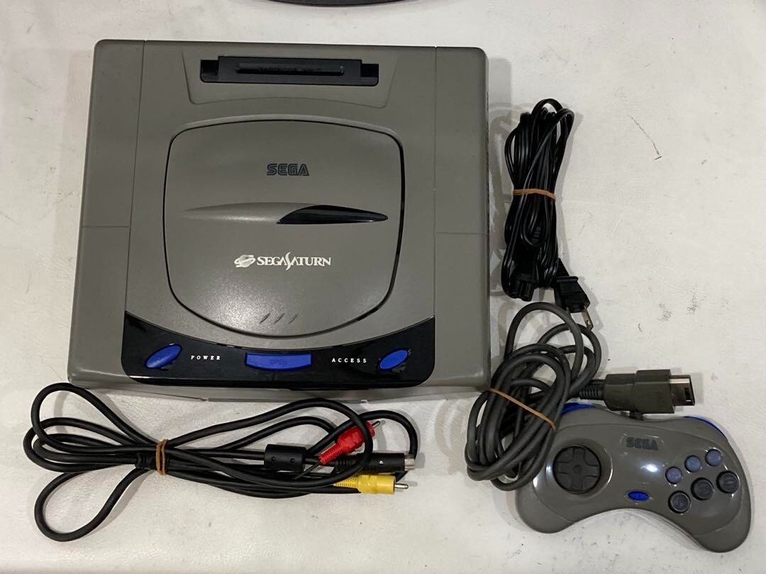 Sega Saturn Console HST-3210 Gray Tested Working Japan Model Used Ready to Play