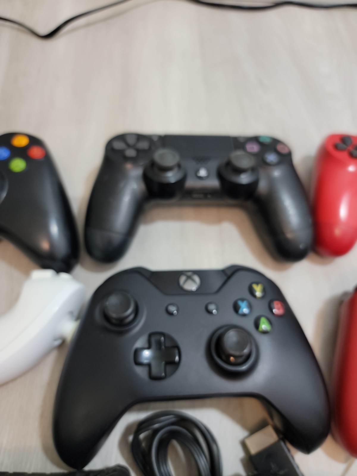 Mixed Video Game Console Accessories Lot – Controllers Cords Adapters