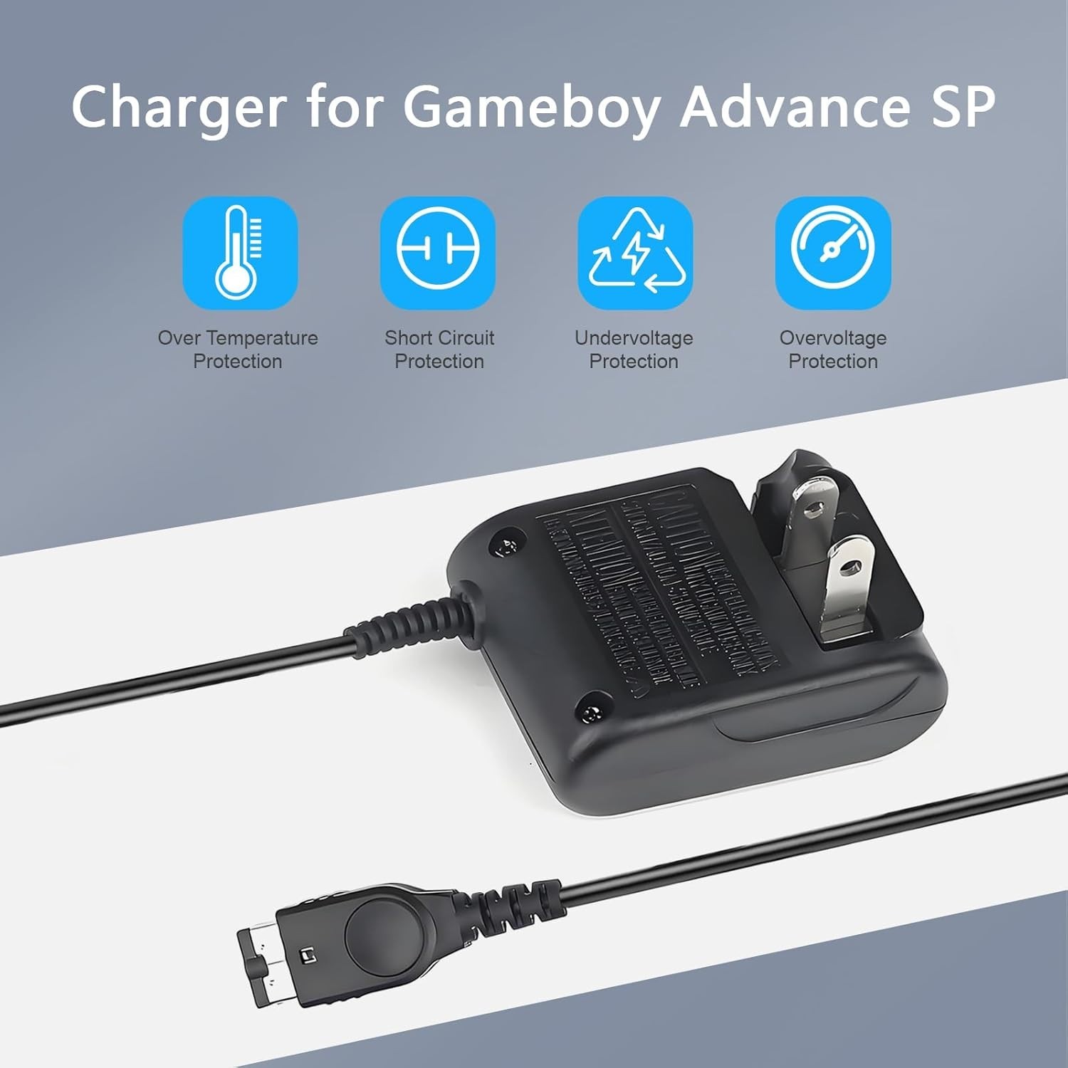 Gameboy Advance SP Charger, Nintendo DS AC Adapter, GBA SP USB Power Cable