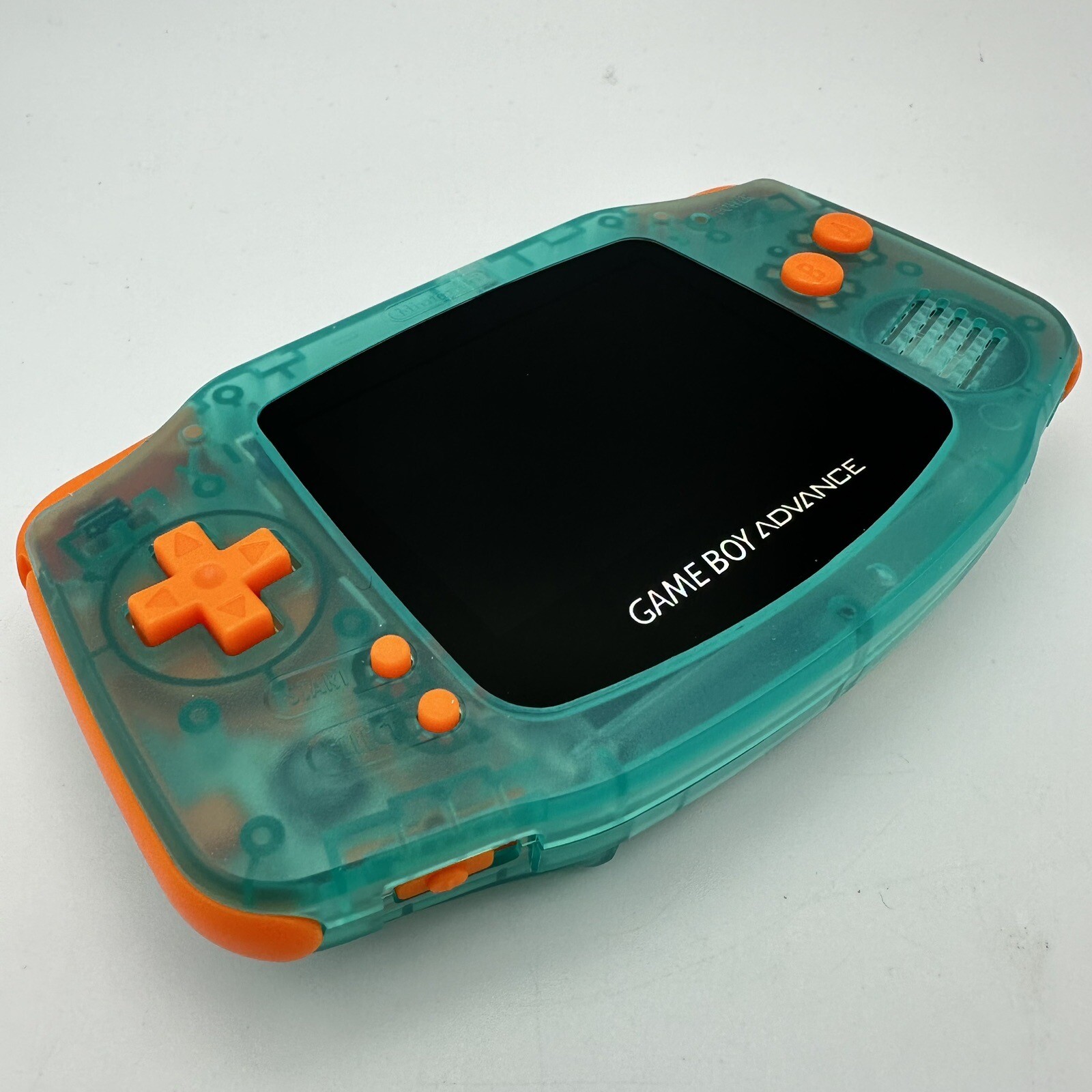 Nintendo Game Boy Advance GBA iPS V2 Backlight Backlit LCD Console Teal & Orange