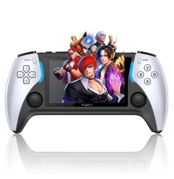 PROJECT X 4 PORTABLE CONSOLE IPS SCREEN 3″ QUAD CORE 8GB SD PS1 MAME NEOGEO GBA