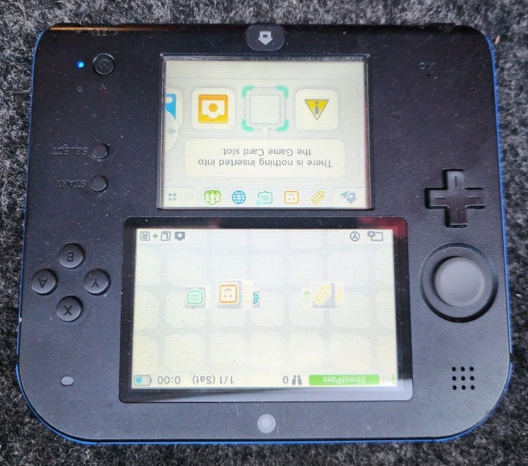 Nintendo 2DS Handheld Console Black/Blue Wi-Fi 4GB Region Free FTR-001