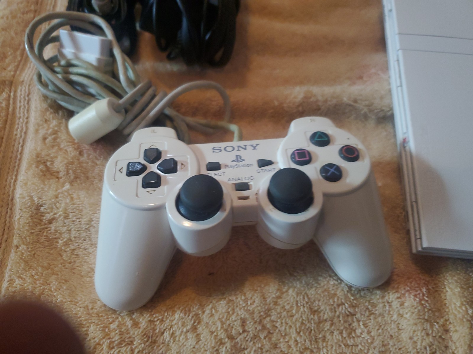SONY PlayStation 2 SCPH-77000CW White Slim Console Tested w/ Controller, Cable