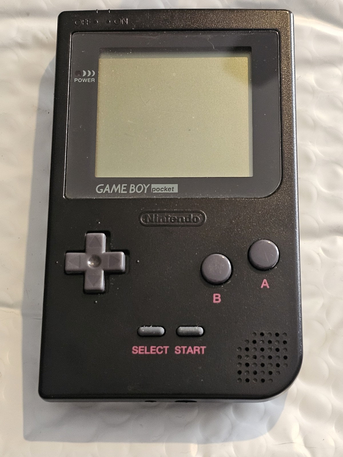 NINTENDO GAMEBOY POCKET HANDHELD CONSOLE BLACK TESTED WORKS MGB-001