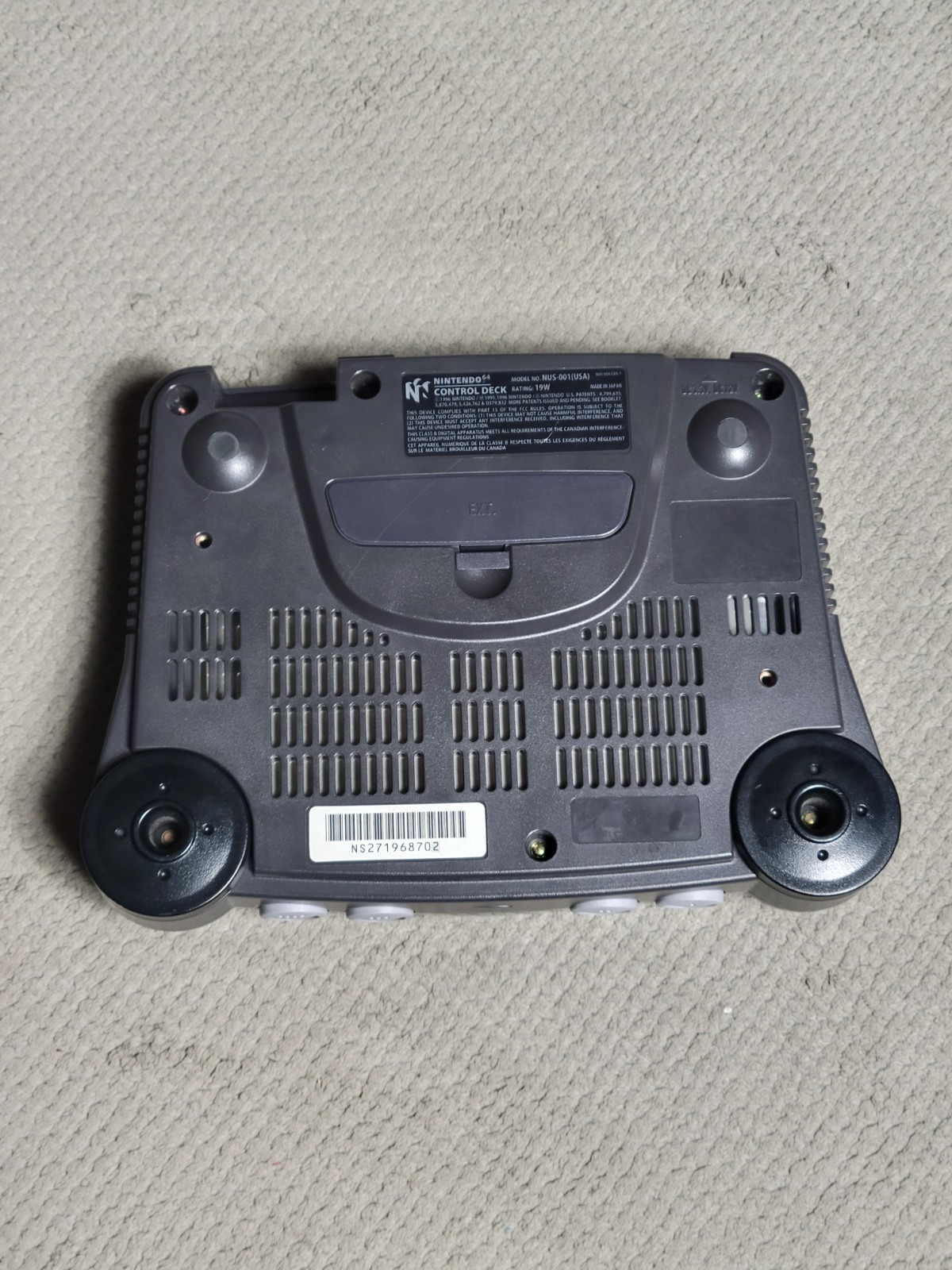 Nintendo 64 System 32MB Home Console – Charcoal Gray CONSOLE ONLY Tested & Works