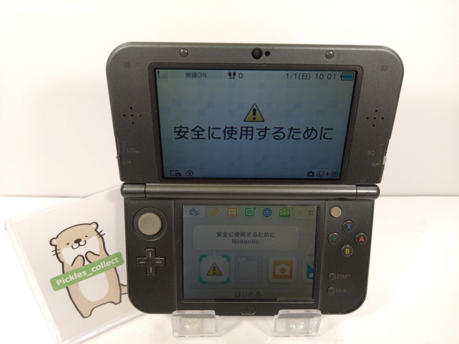 Nintendo New 3DS LL XL Metallic Black RED-001 w/Stylus 4GB Japanese Tested 0601G
