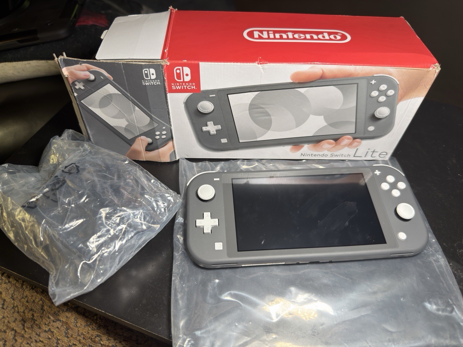 Nintendo Switch Lite Gray Handheld Console w/ Box, Wi‑Fi, USB‑C, Headphone Jack