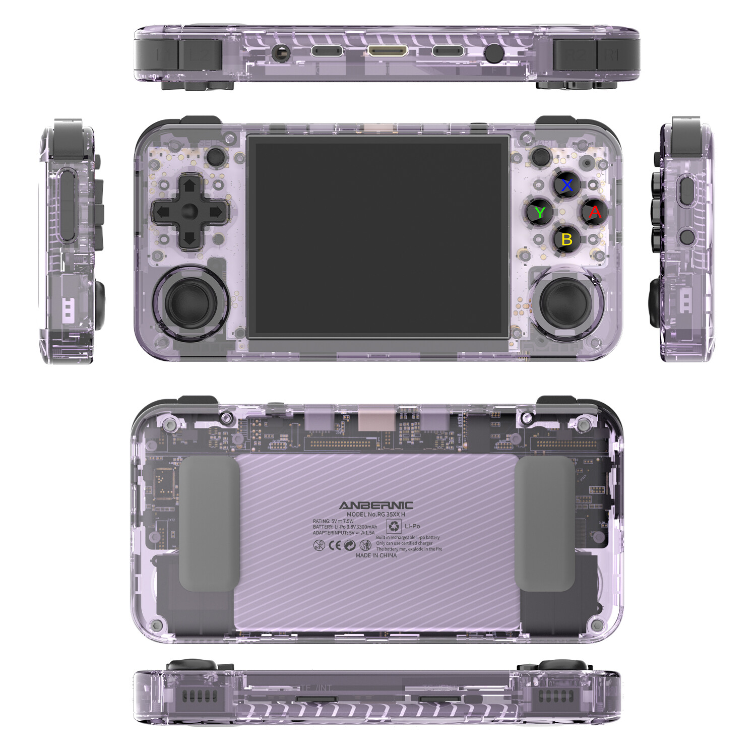 ANBERNIC RG35XX H handheld Game Console 3.5-inch IPS Screen 64G 5K+ Games Gifts