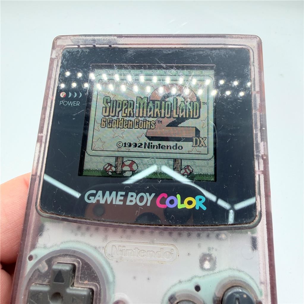 Nintendo Game Boy Color CGB-001 Purple Clear Handheld Console Tested Working