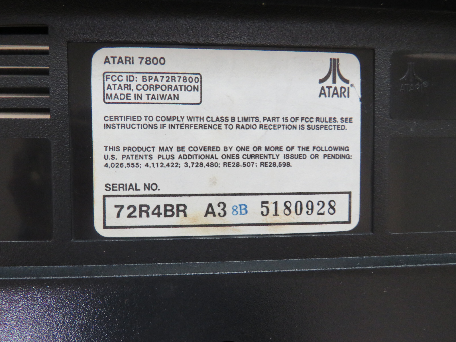 1987 ATARI 7800 ProSystem Console Game Complete in Original Box with 3 Games