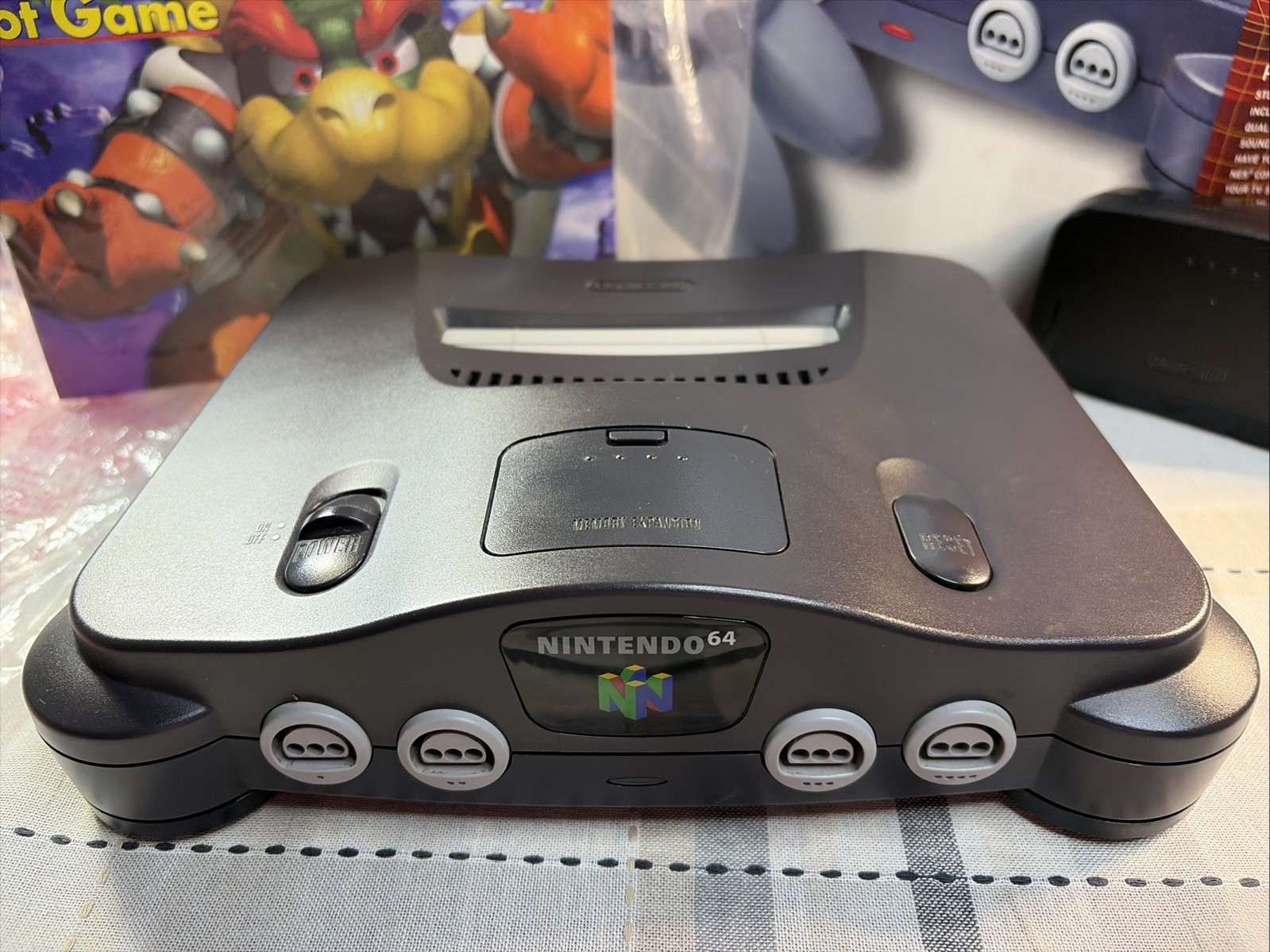 Nintendo 64 System N64 Console OEM CIB T&W W/Collectors Protective Cover CLEAN