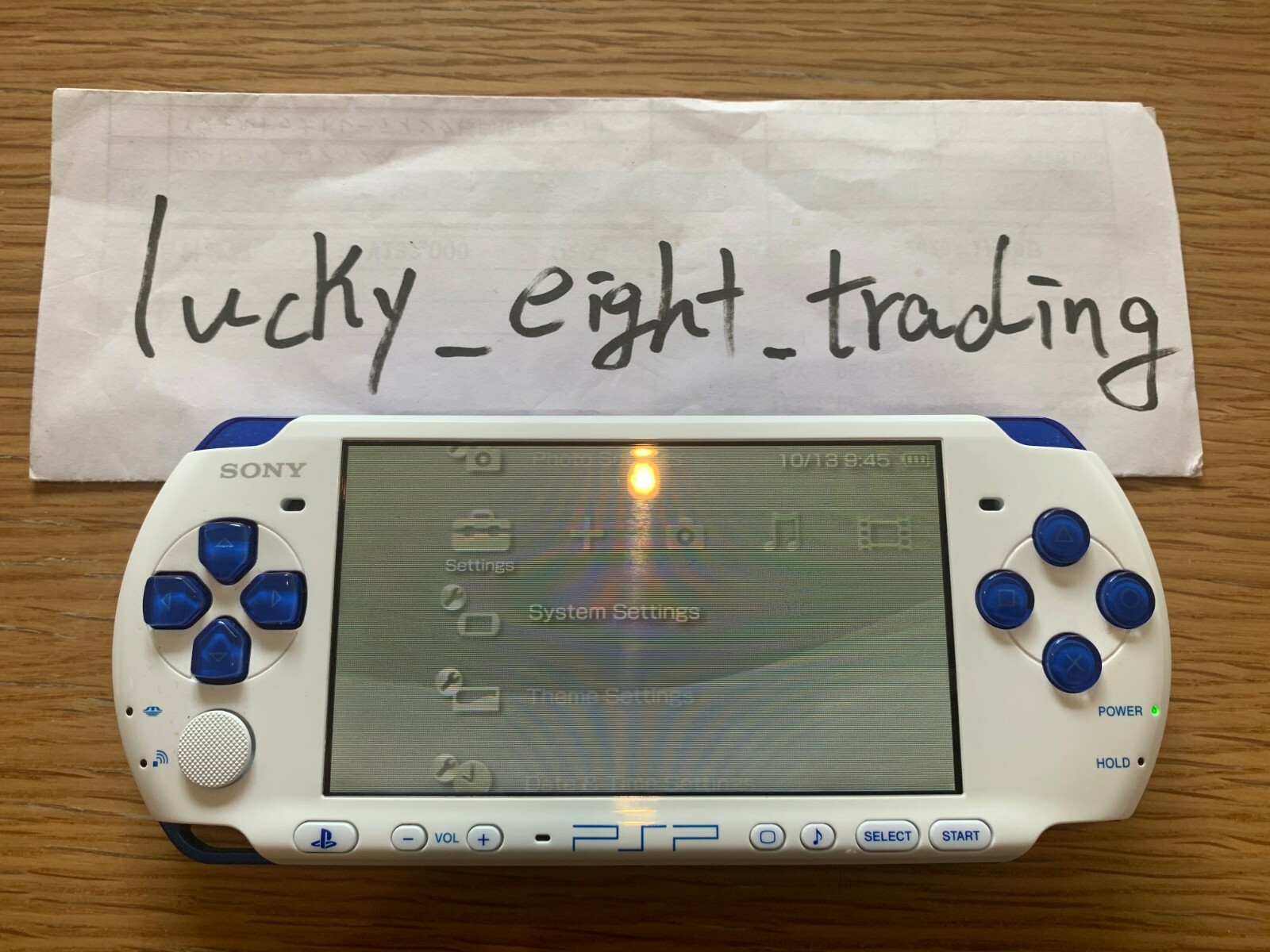 PSP 3000 White Blue Hunters Pack Monster Hunter Console Charger [CC]